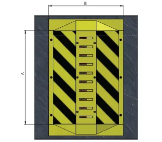 رسم هندسي - رؤية علوية لمفجر الإطارات أعلى الأرض